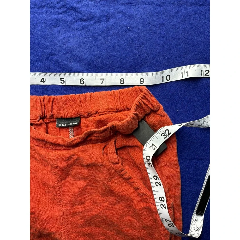 Lagenlook Kids You Can't Buy This Linen‎ Tapered Pants S Burnt Orange